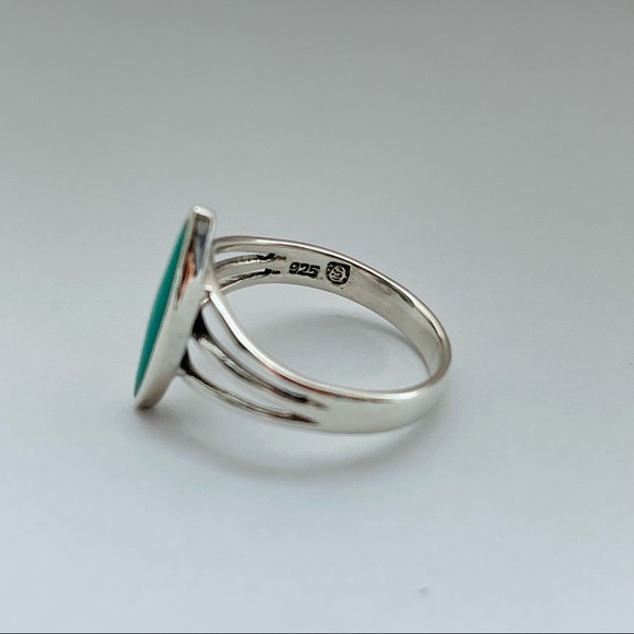 Sterling silver turquoise ring, turquoise ring, silver turquoise ring - Picture 9 of 12